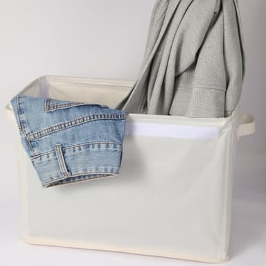 Rlosjin Large Shelf Storage Baskets | Fabric Closet Organizers and Storage Bins with Handles for Home Organization | Decorative Foldable Baskets for Organizing Clothes, Toys, Nursery - Image 8