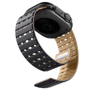 Bandletic Compatible with Apple Watch Ultra 2 Bands for Men Women, Rugged Magnetic Silicone Sport Strap for iWatch 49mm(Ultra 3/2/1),46mm(11/10),45mm(9/8/7),44mm(SE3/SE2/SE/6/5/4),42mm(3/2/1) - Image 1