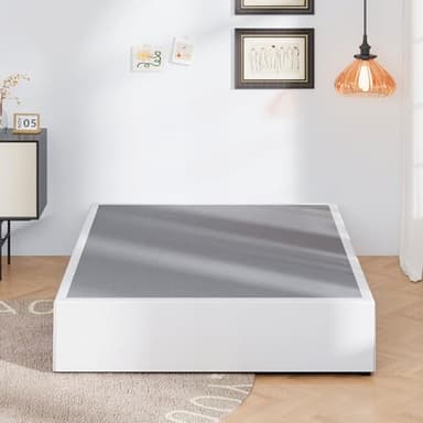 Upcanso 16 Inch Cal King Bed Frame with White Skirt Cover, Metal California King Bed Frames with Storage, No Box Spring Needed, Heavy Duty, Easy Assembly, Noise Free, Mattress Foundation - Image 6