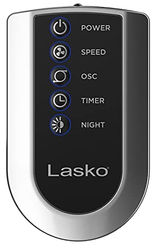 Lasko Oscillating Tower Fan with Remote, Quiet Floor Fans for Bedroom, 42", Woodgrain and Grey, T42954 - Image 7