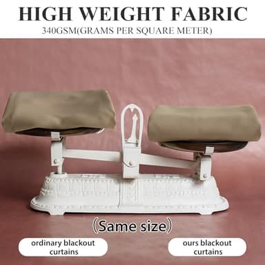 RYB HOME 72 Inches 100% Blackout Curtains for Bedroom, Thermal Insulated Room Darkening Privacy Window Treatment Drapes for Living Room Energy Efficient, Anti-Rust Grommet, Mocha, W52 x L72, 2 Panels - Image 5