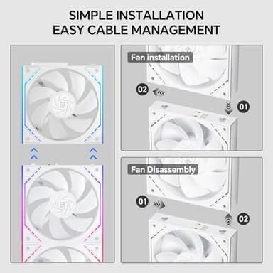 Thermalright TL-M12QRW X3 120mm PC Reverse Blade Case Fans, Daisy-Chain | 1500RPM | ARGB | Dual Infinity Mirrors Lighting for Gaming Build(3-Pack) - Image 4