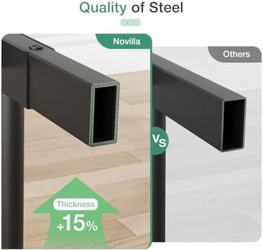 Novilla Full Size Bed Frame with Headboard and Footboard, 14 Inch Metal Platform Bed Frame, Under Bed Storage, Strong Metal Slats Support, Mattress Foundation No Box Spring Needed - Image 8