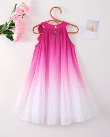 Toddler Girl Tulle Dresses 4T 5T Girl Clothes Ruffle Pink White Prom Dress Ombre Summer Toddler Outfits Birthday Beach Sundress for Girl 4 5 Year Old - Image 3