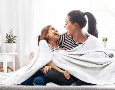 Utopia Bedding White 100% Cotton Blanket [Full Size - 90x84 Inch] 350GSM Lightweight, Soft and Breathable Thermal Blanket for All Seasons - Image 3