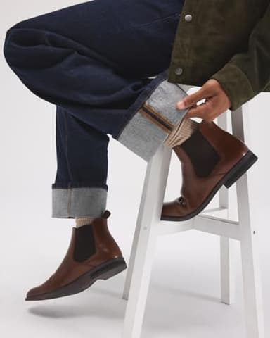 ALDO Men's Collen Chelsea Boot, Cognac, 9.5 - Image 4
