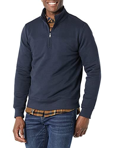 Amazon Essentials Men's Long-Sleeve Quarter-Zip Pullover Fleece Sweatshirt, Navy, X-Large - Image 1