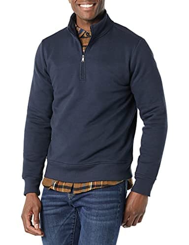 Amazon Essentials Men's Long-Sleeve Quarter-Zip Pullover Fleece Sweatshirt, Navy, X-Large - Image 1