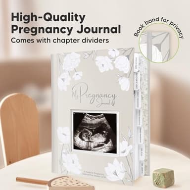 Pregnancy Journal, Pregnancy Announcements - 80 Pages Hard Cover Baby Books For Mom To Be Gift, Baby Memory Book Keepsake, Gender Reveal Gifts For New Moms, Shower & Registry (Clay) - Image 4