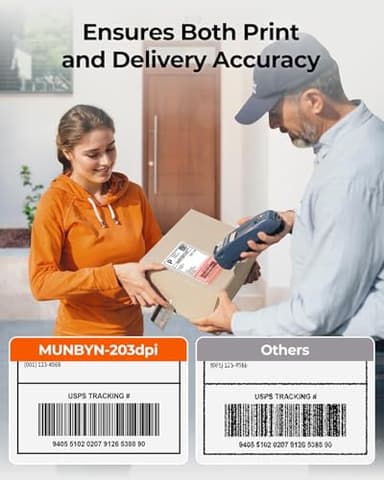 MUNBYN Bluetooth Thermal Label Printer, 130B Wireless 4x6 Shipping Label Printer for Shipping Packages Small Business Office or Home, Compatible with iPhone Android iPad Windows macOS Chrome Etsy eBay - Image 3