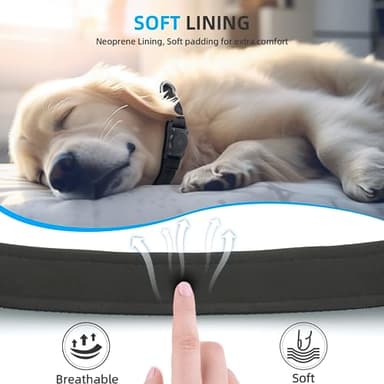 Upgraded AirTag Dog Collar, IP68 Waterproof Air Tag Dog Collar Holder, Reflective, Ultra-Durable, Comfortable Padded, Heavy Duty Dog Collars for Small Medium Large Dogs (L (14.8"-20.3"), Black) - Image 5
