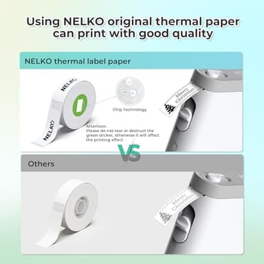 Nelko Label Maker Machine with Tape, P21 Bluetooth Label Printer, Wireless Mini Label Makers with Multiple Templates for School Office Home, White - Image 8
