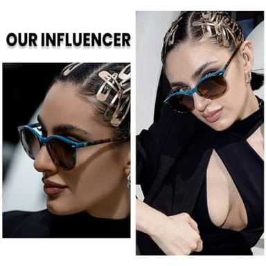 DUCO Polarized Sunglasses for Women Retro Round Women's Sunglasses Classic Vintage UV400 Shades DC1230 - Image 2