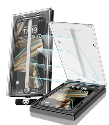 EZ-GLAZ-4 Pack for iPhone 16 Pro Max Screen Protector[6.9"] 9H+ Hardness 12FT Military Grade Shatterproof Long Durable Tempered Glass Film with Flawless Fit Box, HD Clear, Scratch Resistant - Image 1
