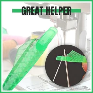 2025 New Fish Mouth Sewing Machine Needle Threader, Upgraded Automatic Sewing Needle Threader Tool, Quick Sewing Machine Loop Needle Threaders (5 Pcs) - Image 4
