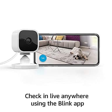 Blink Mini - Compact indoor plug-in smart security camera, 1080p HD video, night vision, motion detection, two-way audio, easy set up, Works with Alexa – 1 camera (White) - Image 3