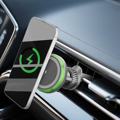 VICTORY & GIFT for 15w MagSafe Car Charger, Magnetic Wireless Car Charger, for MagSafe Car Mount Air Vent/Dashboard Car Phone Holder with 360° Adjustable Aluminum Arm - Image 6