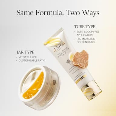 d'alba Piedmont White Truffle Double Moisture Cream, 2-in-1 Face Moisturizer, Vegan Skincare, Vegan Collegen, Skin Firming and Tightening, Dual Formula in ONE tube, Korean Skin Care (2.02 oz) - Image 8