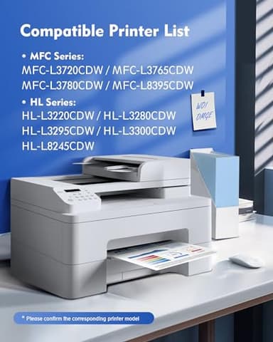 TN229XL Toner 4 Pack Compatible with Brother MFC-L3780CDW MFC-L3720CDW HL-L3280CDW H HL-L3295CDW - Image 2