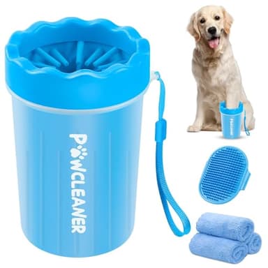Dog Paw Cleaner, Dog Paw Washer, Paw Muddy Paw Cleaner, Pet Foot Cleaner for Small Medium Large Breed Dogs/Cats (with 3 absorbent towel) - Image 1