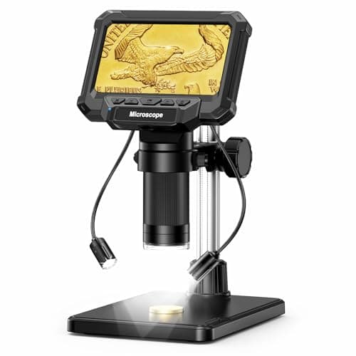 Aikokkl Digital Microscope USB - Professional with 8 Light, High Resolution, for Coin Collecting Circuit Board Inspection - Image 1