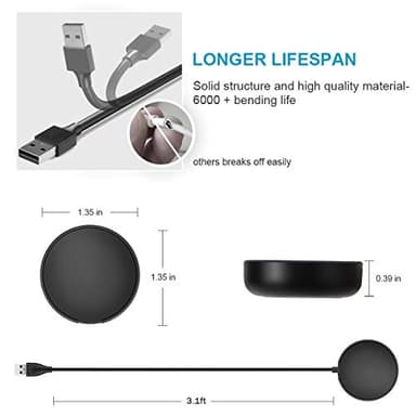 Trami 2 Pack Compatible with Samsung Watch Charger,Galaxy Watch 5/4 Charger Cable Dock USB Replacement for Samsung Galaxy Watch 5/5 Pro/4/4 Classic/3/Active 2/Active (SXCharger02) - Image 6