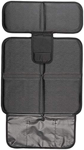 Kaiphy Car Seat Protector - Seat Protection Mat - Thick Padding - Durable, Waterproof Fabric, Leather Reinforced Corners & 3 Pockets for Handy Storage Gray - Image 3