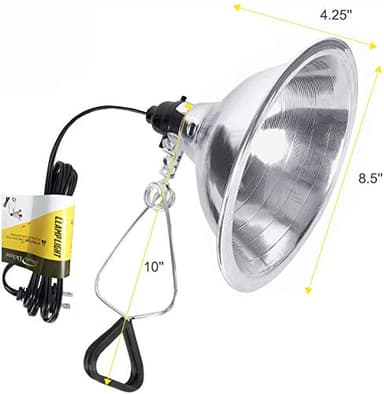 Simple Deluxe 150W Reptile Ceramic Heat Bulb with 8.5 Inch Clamp Lamp and Digital Thermostat Controller Combo Set for Incubating Chicken & Amphibian Pet, 2 Pack - Image 3