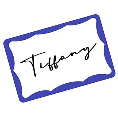 390Pcs Name Tags, 3in x 2in Name Tag Stickers, Name Tags Sticker for School Office Home(White with Blue Border) - Image 1