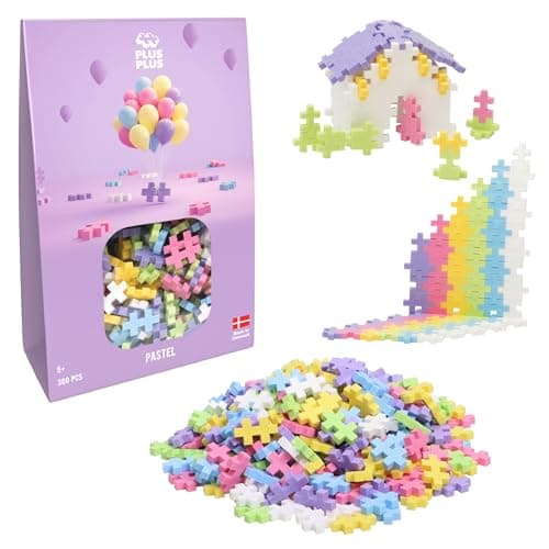 PLUS PLUS - Open Play Set - 300 Piece - Pastel Color Mix, Construction Building Stem Toy, Interlocking Mini Puzzle Blocks for Kids - Image 1