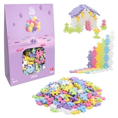 PLUS PLUS - Open Play Set - 300 Piece - Pastel Color Mix, Construction Building Stem Toy, Interlocking Mini Puzzle Blocks for Kids - Image 1