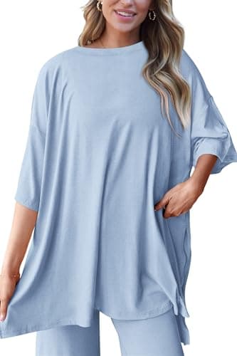 PRETTYGARDEN Two Piece Sets For Women Summer Fashion Lounge Matching Set 2025 Travel Vacation Airport Outfits Clothing (Light Blue,X-Small) - Image 6