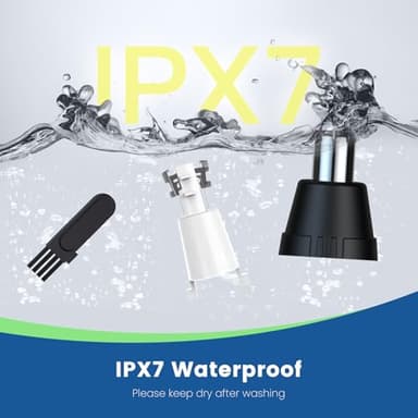 Ear and Nose Hair Trimmer for Men, 2025 Professional Painless USB Rechargeable Eyebrow & Facial Hair Trimmer, 13,000 RPM Precision Tool with Powerful Motor and Dual-Edge Blades, IPX7 Waterproof - Image 6