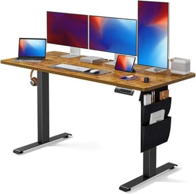 Marsail Standing Desk 55"x24" Adjustable Height Electric Standing Desk with Storage Bag for Study Writing Work 4 Memory Preset with Headphone Hook - Image 1