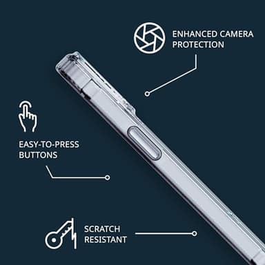 Tech21 Evo Sparkle case for iPhone 15 Plus - Compatible with MagSafe - Impact Protection Case - Lunar Clear - Image 6