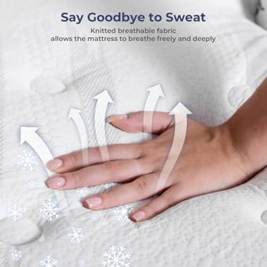 Susalt Queen Mattress,10 Inch Queen Size Mattresses Memory Foam Hybrid Mattress in a Box,with Individual Pocket Springs,Motion Isolation & Edge Support,Pressure Relief,CertiPUR-US and 120 Nights Trail - Image 5