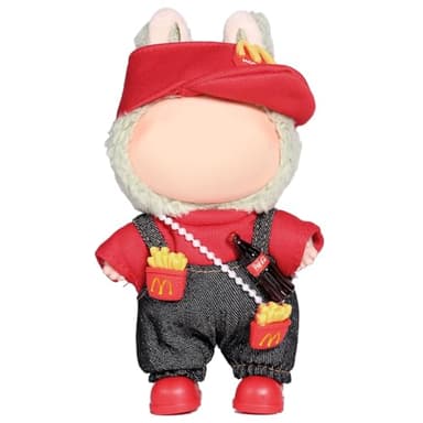 AICase for Lububu Clothes/for Lububu Outfits,Clothes Set for Lububu 17cm Doll,3 Piece Set Hat Clothing for la-bubu, Boys and Girls Stylish Adorable Dolls Clothes Accessories (No Doll)_01 - Image 8