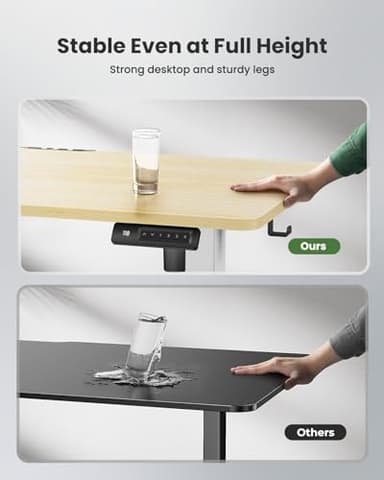 Marsail Electric Standing Desk, Adjustable Height Stand up Desk, 48 x 24 Inches Sit Stand Home Office Desk, Computer Desk, Maple - Image 5