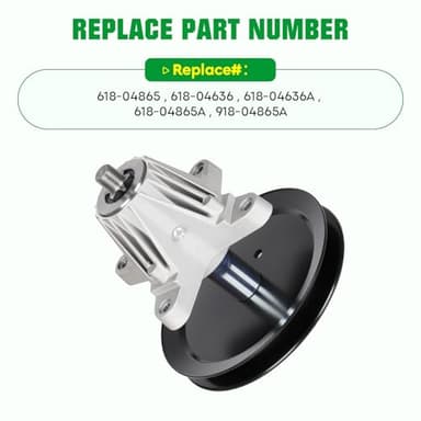 LTX1045 Deck Spindle Rebuild Kit Fit for 46'' Cub Cadet Troy Bilt Horse LTX1046, 2 Spindles 618-04636 618-04865, 2 Idler Pulleys 753-08171, 756-04129, 103 inch Belt 954-04219 - Image 3