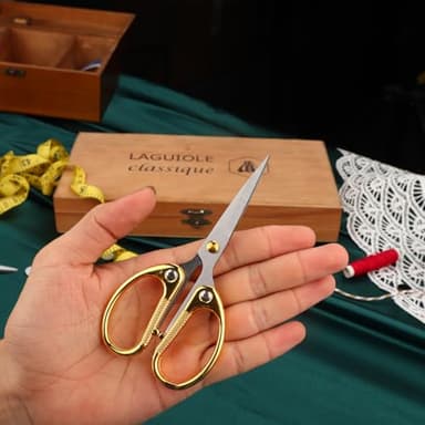 10 Inch Fabric Scissors For Sewing, Tailor Scissors for Fabric Cutting,Craft shears for fabric Cutting Dressmakers Art Decorate (GOLDl) - Image 6