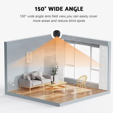 Piegricdiat Spy Camera Hidden Camera,Nanny Cam Hidden Cameras,Micro Cameras Spy Wireless for Home,App Control with Motion Detection and Night Vision - Image 3