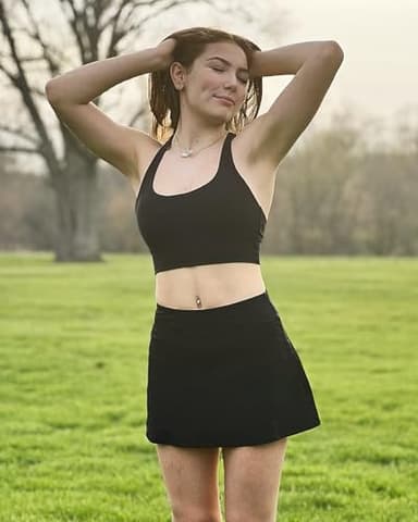 Stelle Women Tennis Golf Skirts High Waisted with Inner Shorts for Athletic Workout Sports Skorts Running Pickleball (BK, M) Black - Image 4
