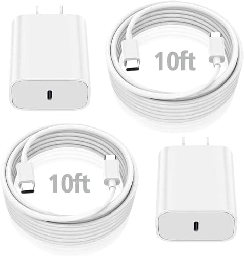10FT iPad Charger Cord, 20W USB C Fast Charger with Long Charging Cable for iPad Pro 13/12.9/11 inch, iPad 10th Generation, iPad A16 11th Generation, iPad Air 13/11 inch/5th/4th, iPad mini 6/7th - Image 1