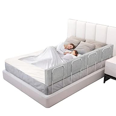 Bed Rail, Bed Rail for Toddlers, Kid, Adult, 78.7" Bed Side Rails for Full, Queen, King, Twin, Bunk, Dorm Beds to Prevent Falls, Bed Rails Can be Flexibly Combined, Easy Installation (Gray, 4 Packs) - Image 7