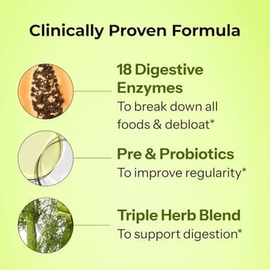 HUM Flatter Me Digestive Enzymes for Women & Men, Digestive Health Bloating Supplement with Ginger & Peppermint Leaf, Fast Acting Anti Bloat Pills Multi Enzyme for Debloating, Vegan,180 Capsules - Image 4