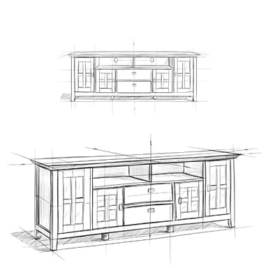 SIMPLIHOME Artisan SOLID WOOD 72 inch Wide Transitional TV Media Stand in Distressed Grey For TVs up to 80 inches for the Living Room and Entertainment Center - Image 13