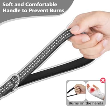 Long Dog Leash XiaZ Training Leashes 10/15/20/30/50/100ft Long Lead for Dogs 50ft Training Leash for Outside Blue 50 Foot Nylon Padded Handle Reflective Hiking Yard - Image 2