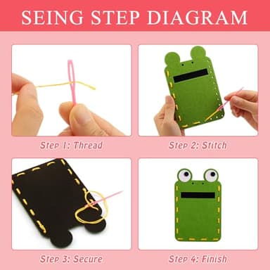 My First Sewing Kit for Kids 4-7, Felt Sewing Crafts Kit for Beginner 4 5 6 7 Year Old Girls, Play and Learn to Sew Fun Crafts Age 5-8 4-6, Toddler Embroidery Yarn Projects for Child Age 4-8 - Image 5