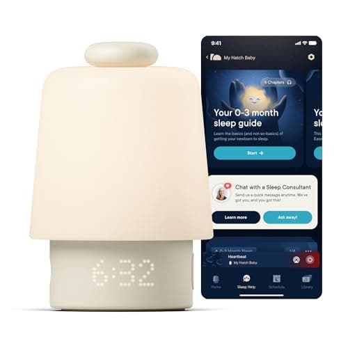 Hatch Baby Sleep Support, Sound Machine, Night Light | Registry Essential, Routine Builder, Time-to-Rise Alarm Clock, White Noise, Nursery Stories, Toddler Kids Bedroom (Wi-Fi), Putty - Image 1