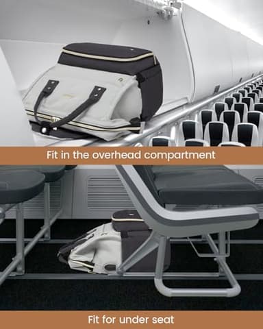 LOVEVOOK Laptop Backpack for Women, Fashion Work Computer Backpacks Purse, Travel Bags Doctor Nurse Backpack with USB Port, Carry on Backpack fits 15.6-Inch Laptop, Light Grey-Dark Grey - Image 9